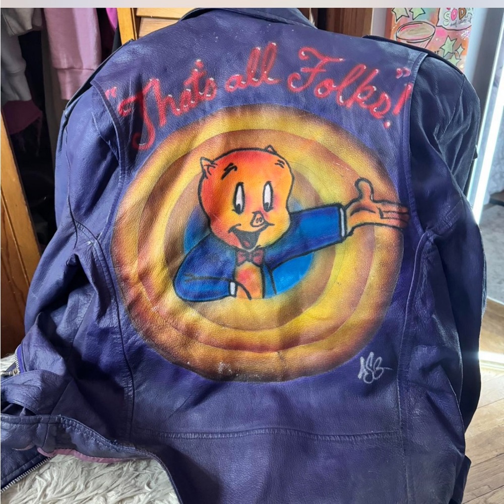 That’s All Folks Cartoon Jacket Size Large